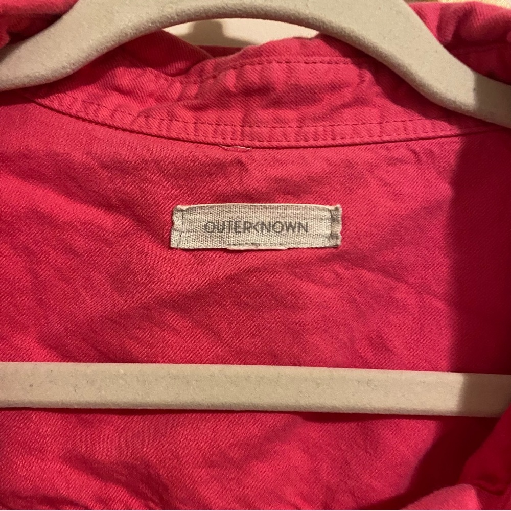 Outerknown Bright Pink Linen Blend Jumpsuit size Medium - Picture 5 of 8